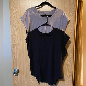 2 for 1 P’tula Jamie Tie-Up Tees - Gray and Black - Small